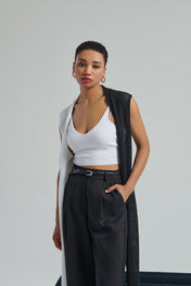 Cardigan traforato bicolor - Eufonia