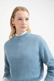 Maglia in alpaca superfine con collo lupetto - Eufonia