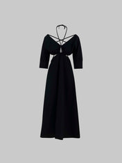 Abito midi in popeline cut-out - Eufonia