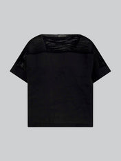 Blusa con inserti in maglia - Eufonia