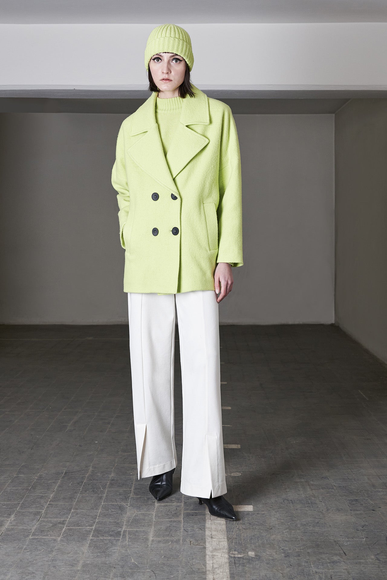Cappotto doppio petto in lana cotta - Eufonia