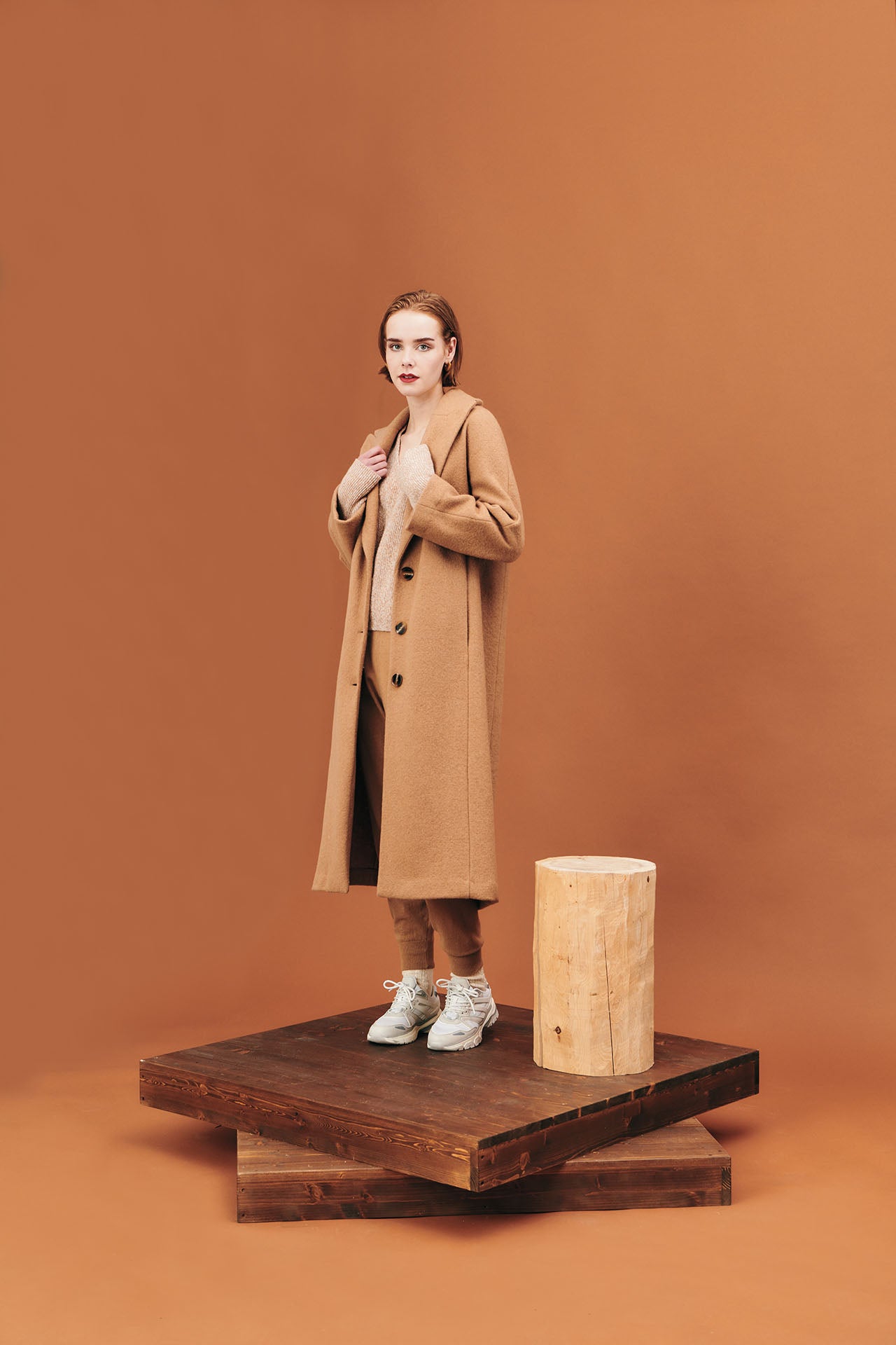 Cappotto lungo con spacchi laterali - Eufonia