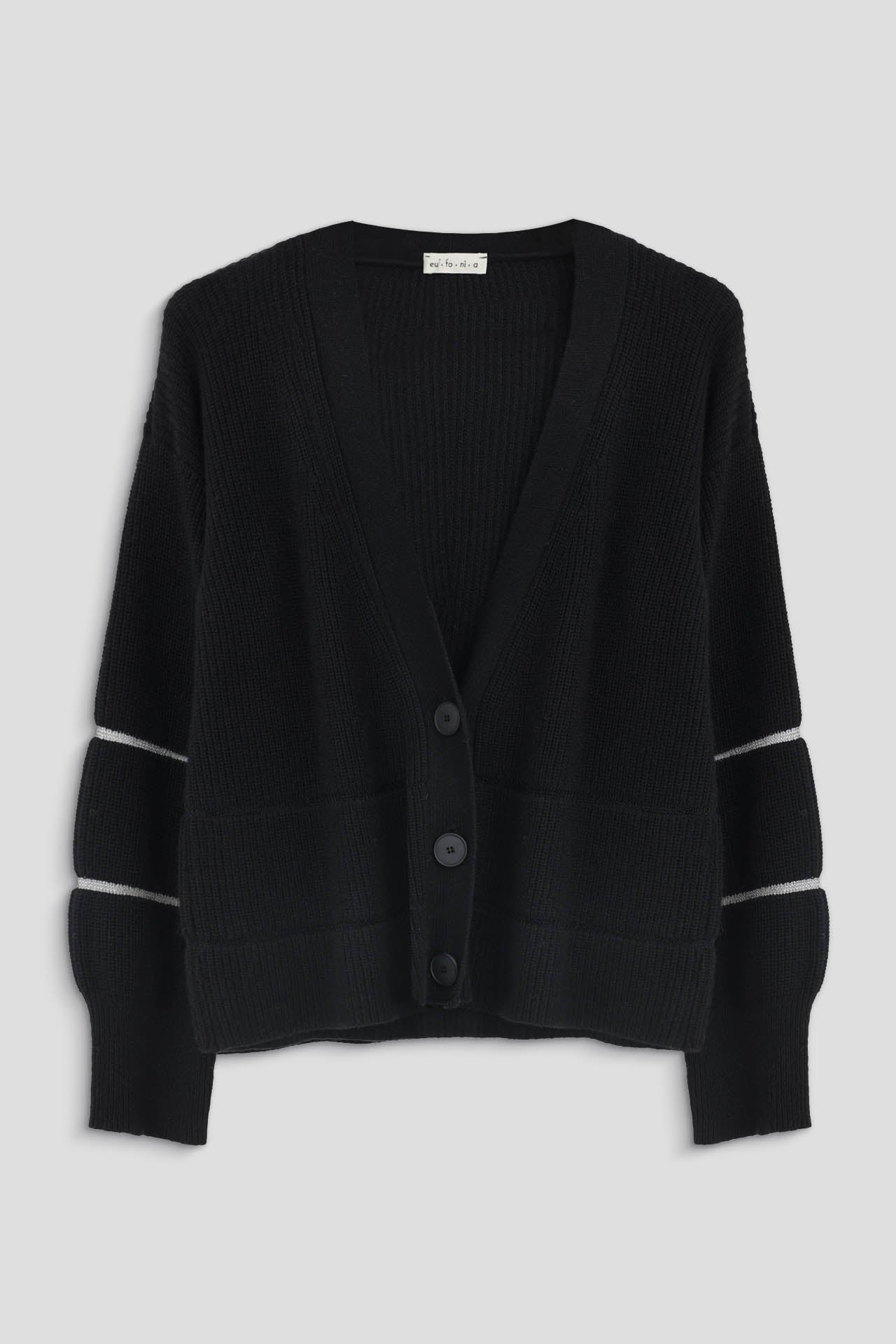 Cardigan con righe trasparenti - Eufonia
