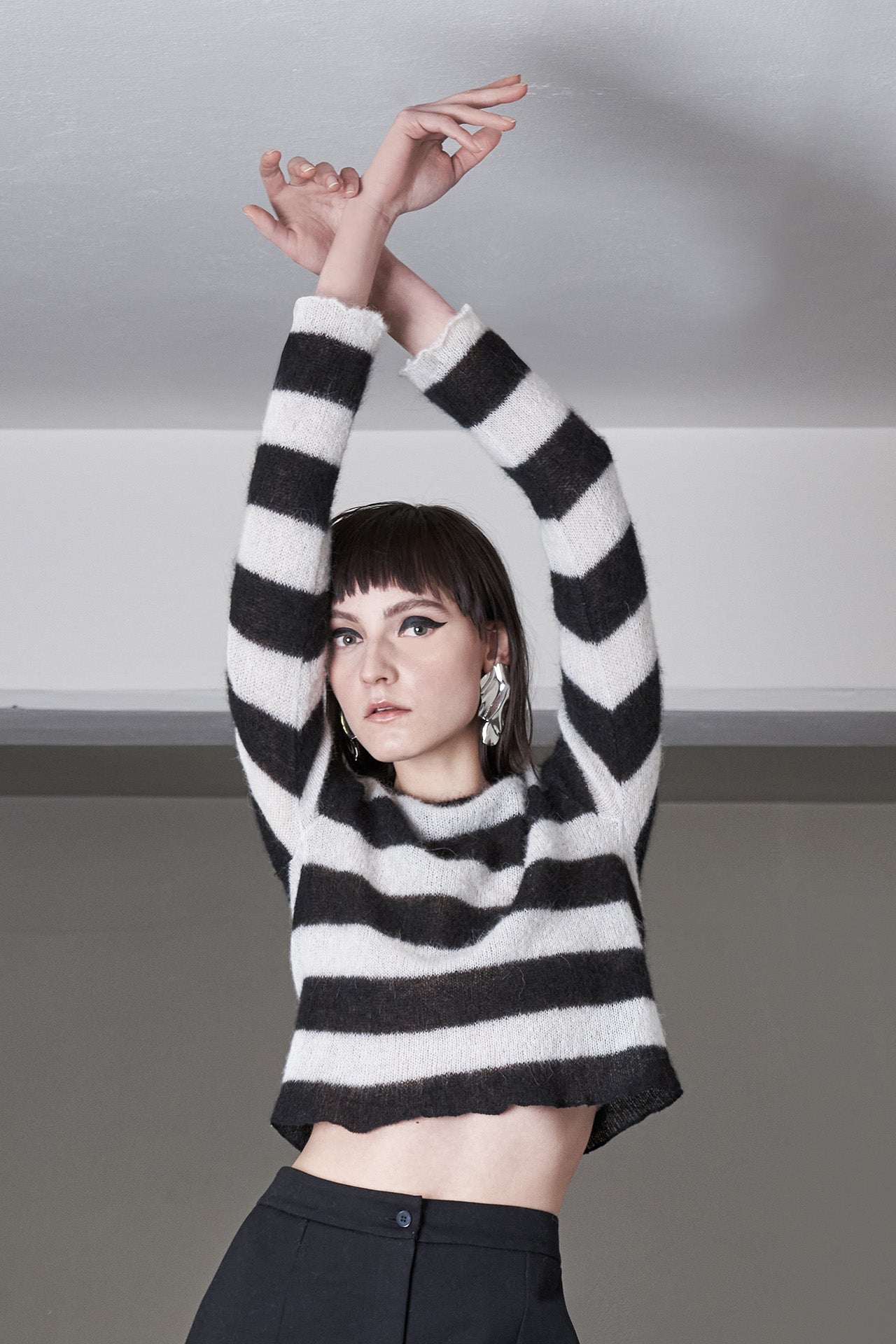 Maglia rigata in alpaca - Eufonia