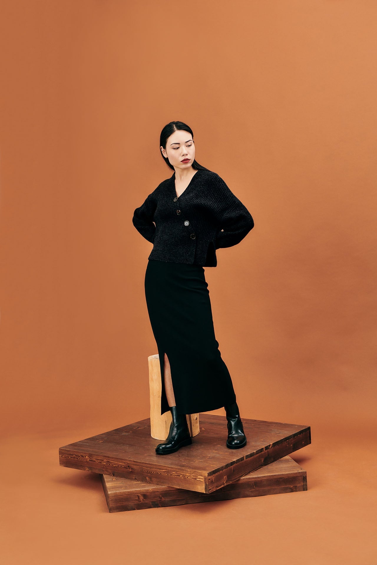 Maglione con bottoni in maglia inglese - Eufonia