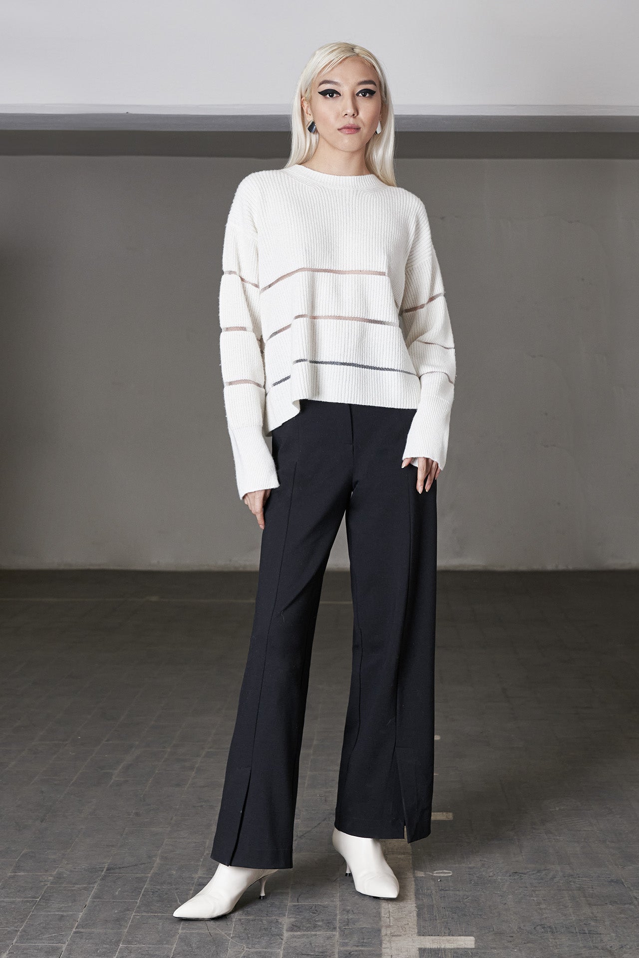 Maglione paricollo con trasparenze - Eufonia