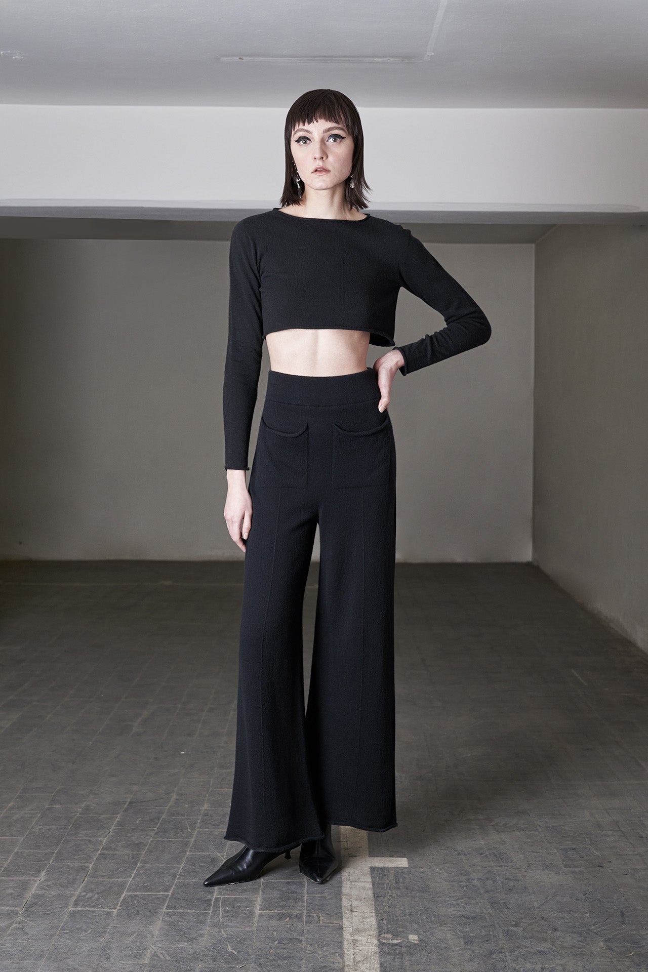 Pantaloni palazzo in maglia - Eufonia