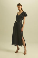 Abito asimmetrico in lino