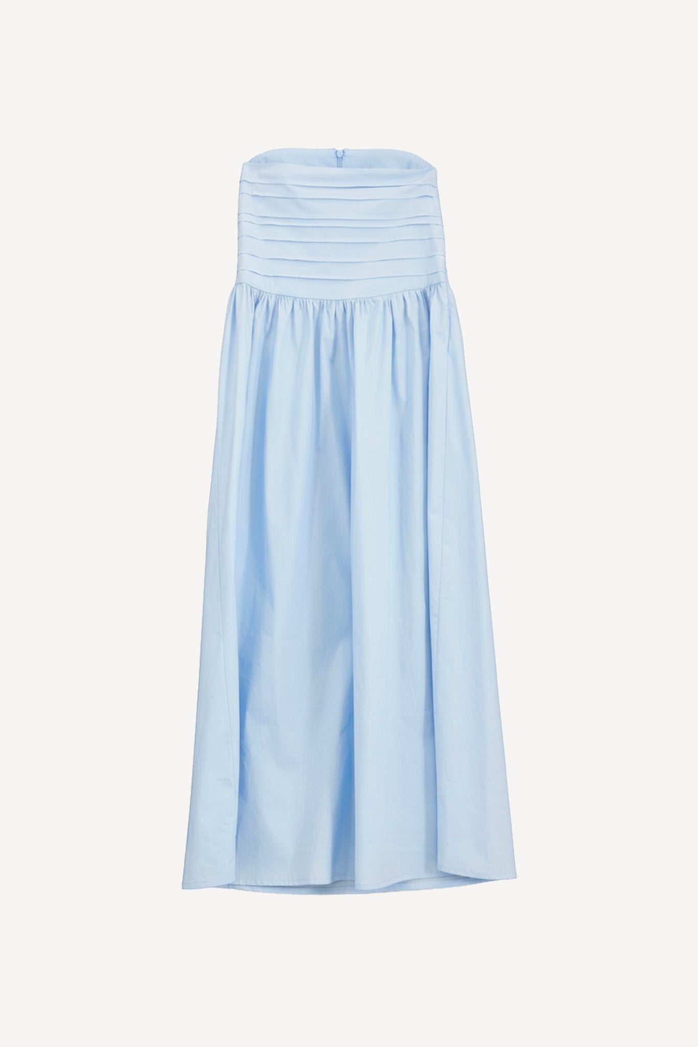 Abito lungo a fascia in popeline di cotone - Eufonia