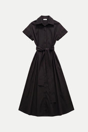 Abito lungo chemisier stile kimono con cintura - Eufonia