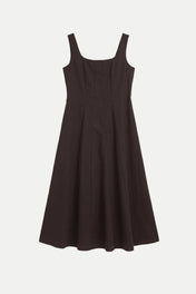 Abito midi con scollo quadrato - Eufonia