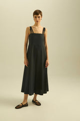 Abito midi in popeline