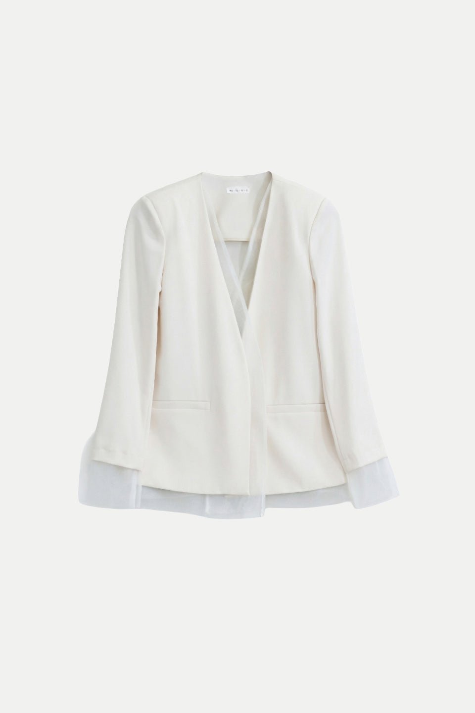 Blazer senza bottoni con inserti in tulle - Eufonia