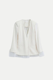Blazer senza bottoni con inserti in tulle - Eufonia