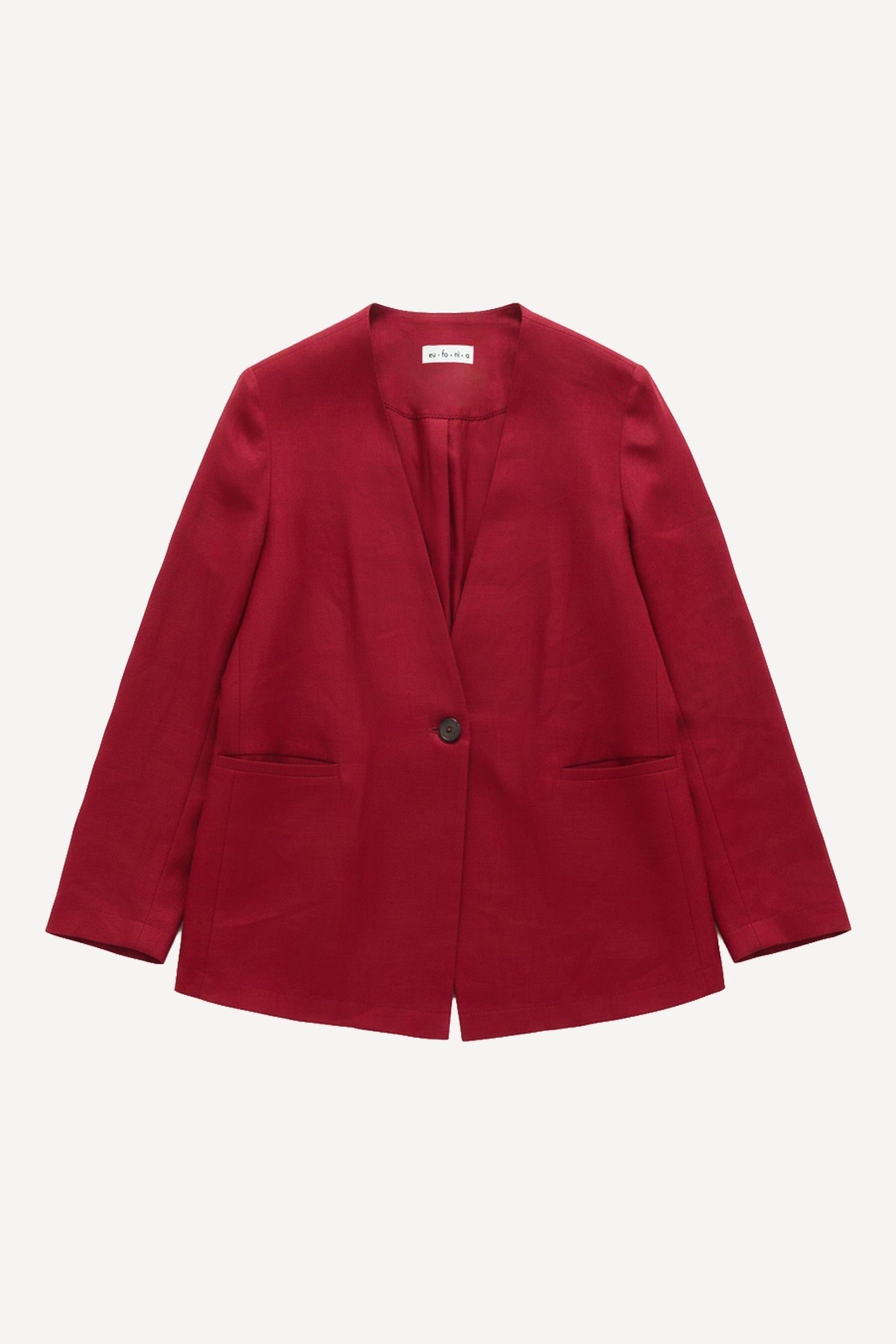 Blazer senza collo in puro lino - Eufonia