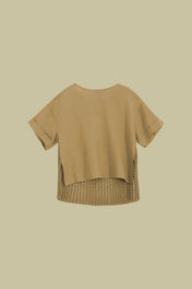 Blusa in lino con schiena in maglia - Eufonia