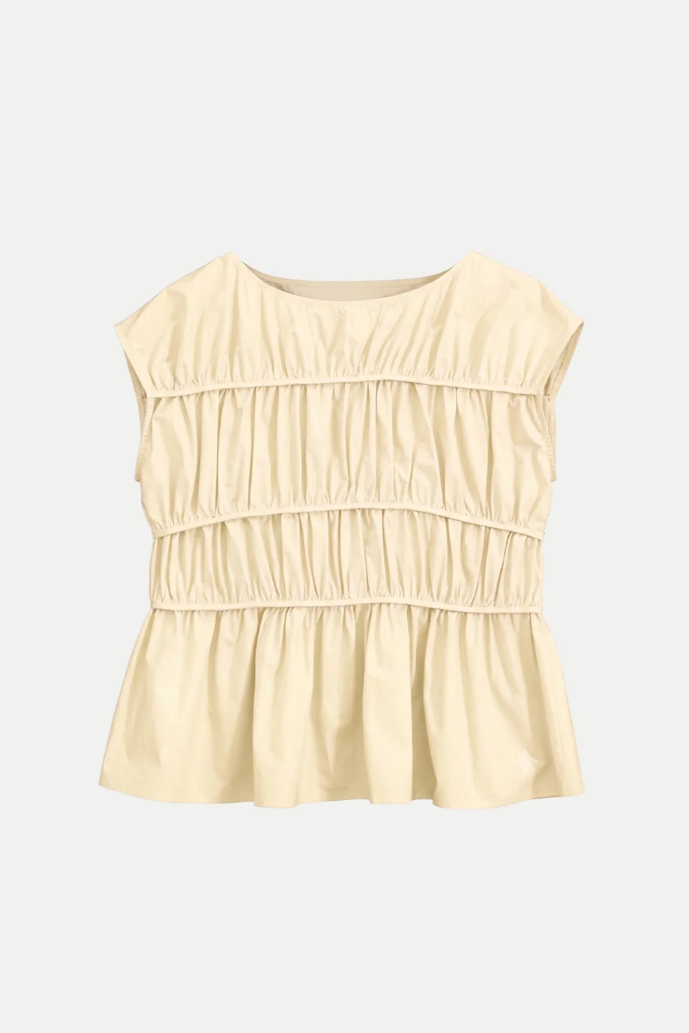 Blusa in popeline di cotone con arricci - Eufonia