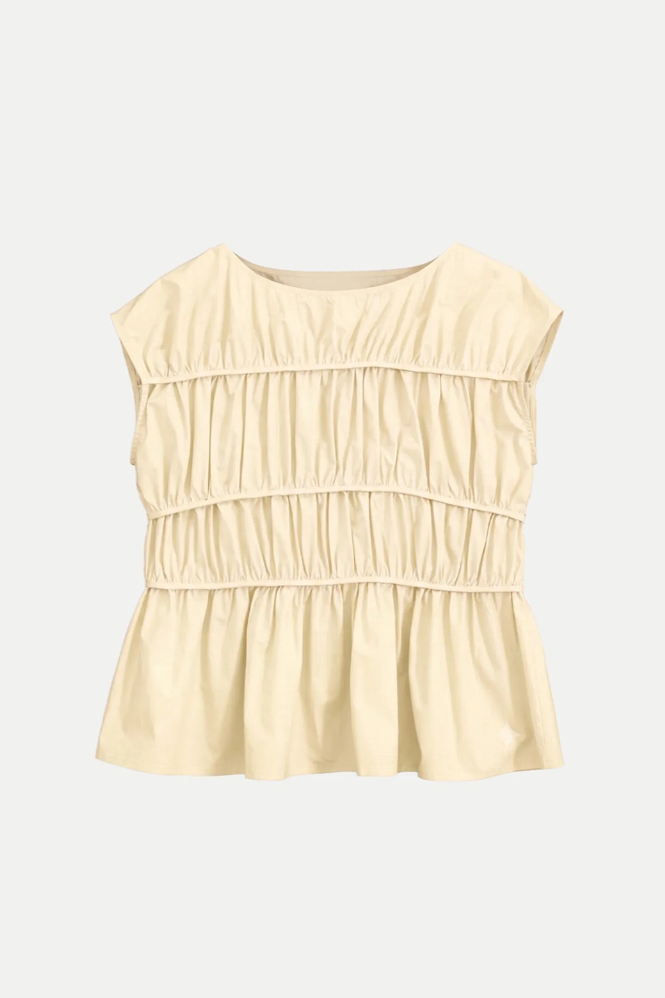 Blusa in popeline di cotone con arricci - Eufonia