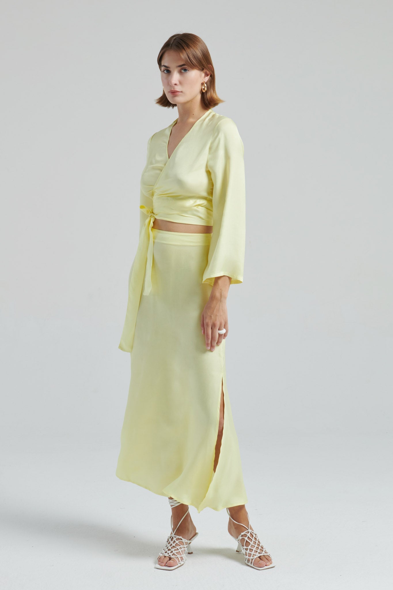 Blusa incrociata in seta - Eufonia