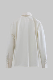 Camicia in cotone enzimato con cabochon sul colletto - Eufonia