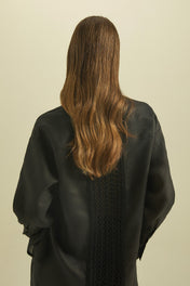 Camicia in lino con inserto in maglia - Eufonia