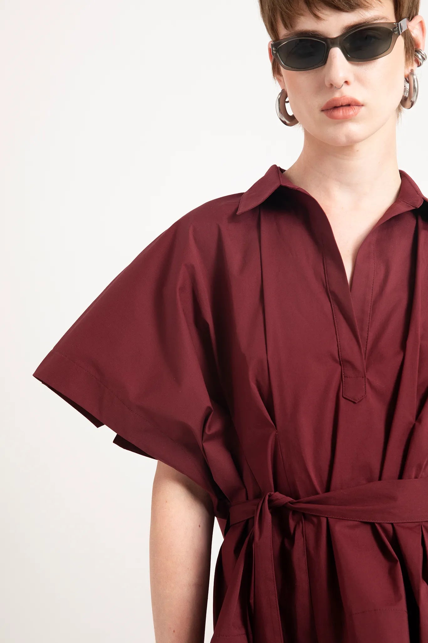 Camicia stile kimono con cintura - Eufonia