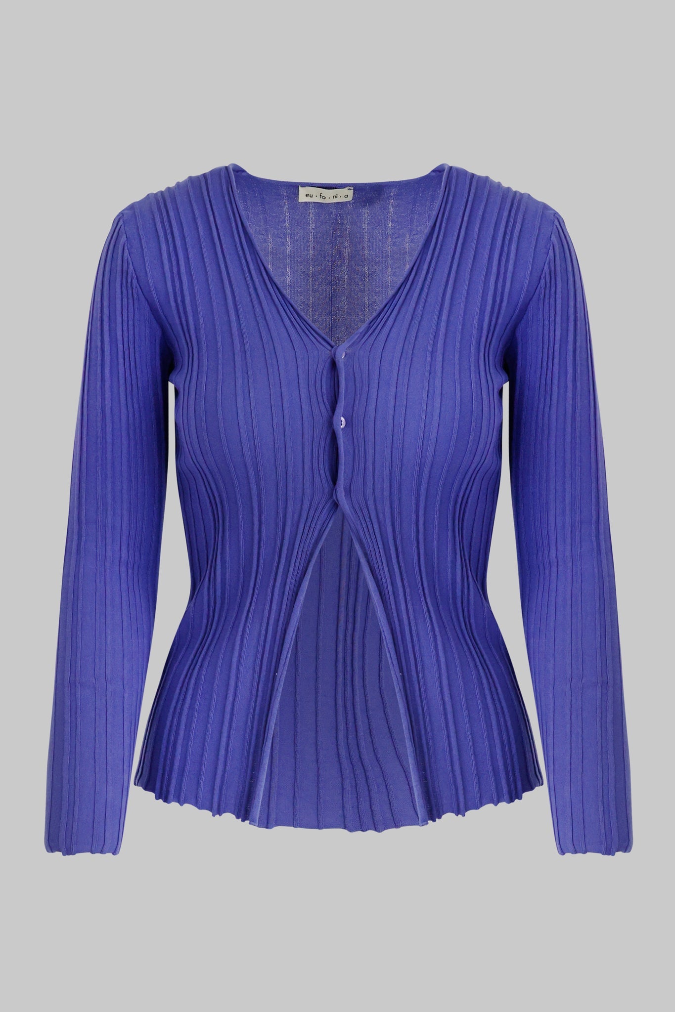 Cardigan in maglia due bottoni - Eufonia