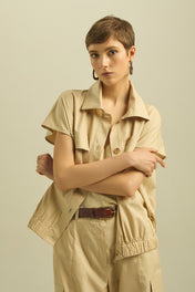 Gilet con tascone e coulisse - Eufonia