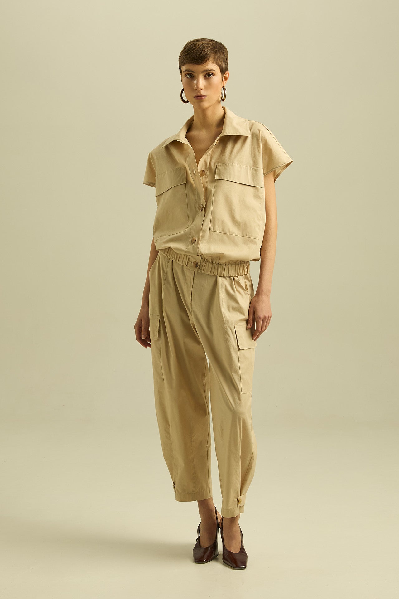Gilet con tascone e coulisse - Eufonia