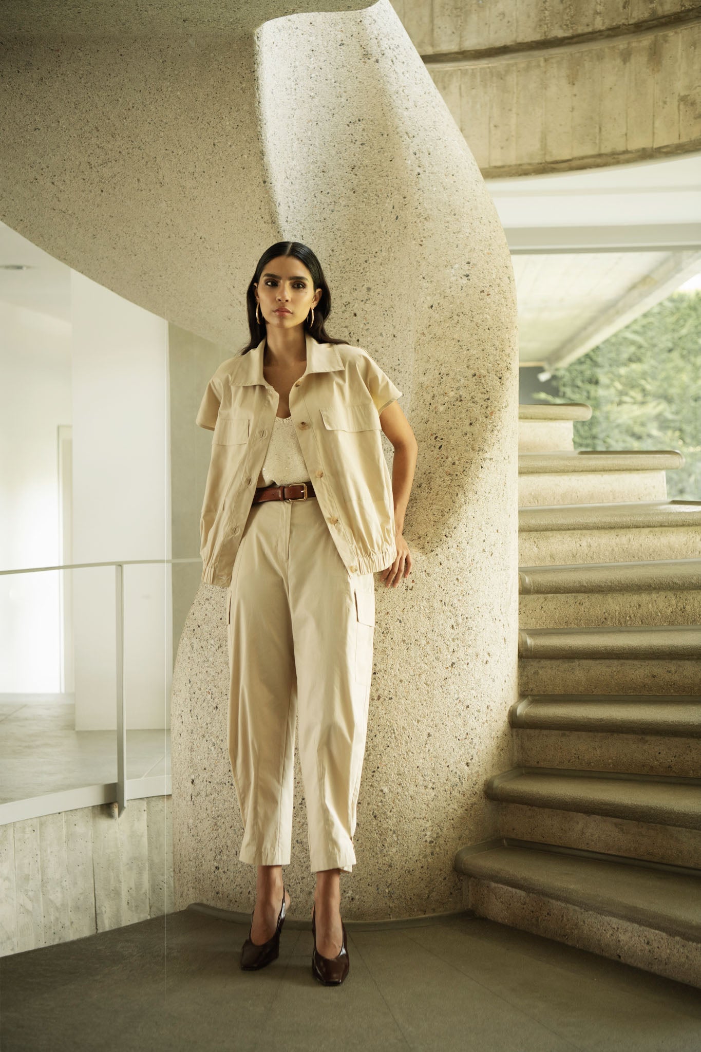Gilet con tascone e coulisse - Eufonia
