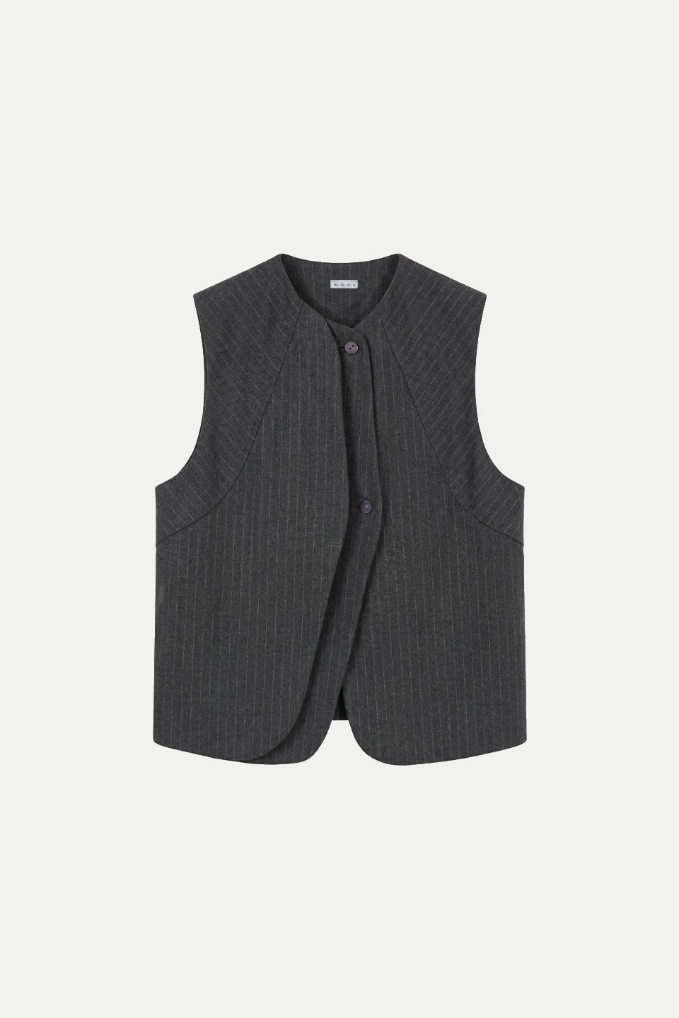 Gilet gessato con chiusura asimmetrica - Eufonia