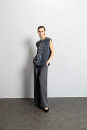Gilet girocollo con paillettes - Eufonia