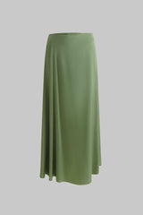 Gonna lunga svasata in viscosa stretch