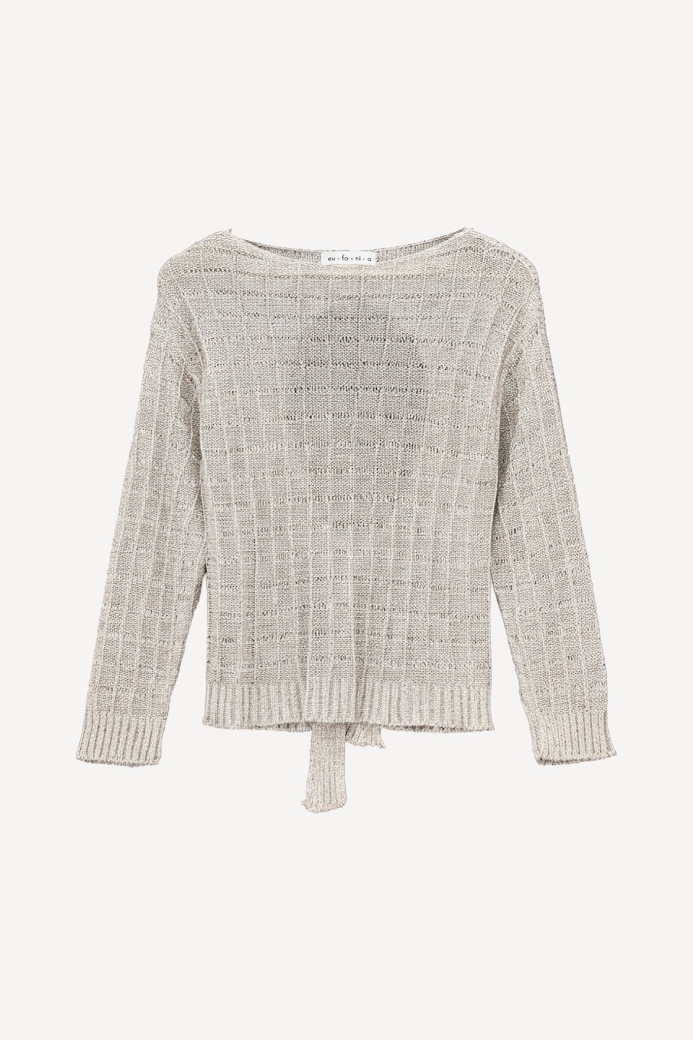 Maglia con apertura sulla schiena e nastro - Eufonia