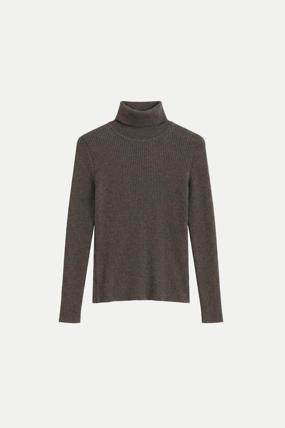 Maglia dolcevita a costine in pura lana - Eufonia