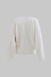 Maglia incrociata a coste in lana e cashmere - Eufonia