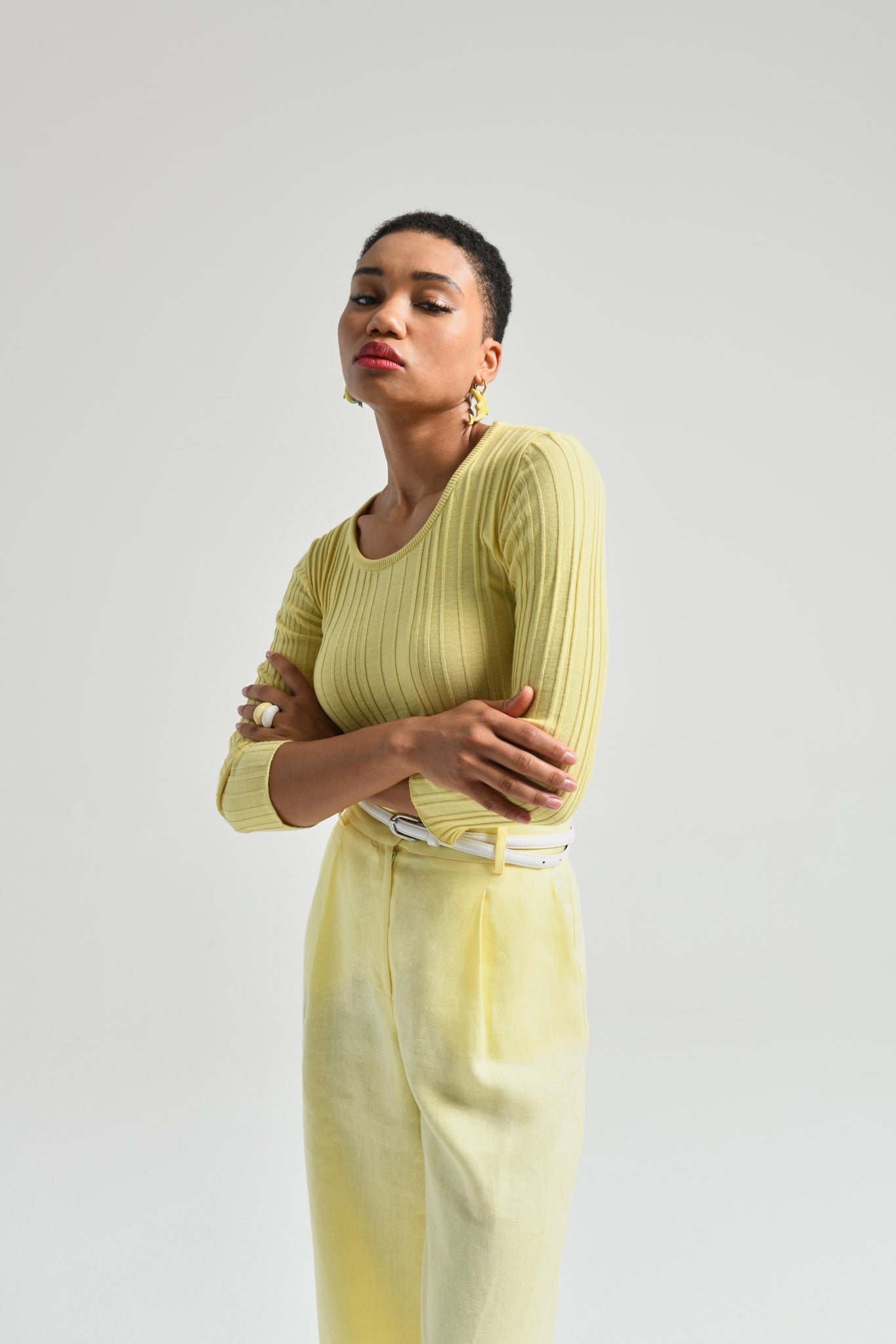 Maglione a coste asimmetriche - Eufonia