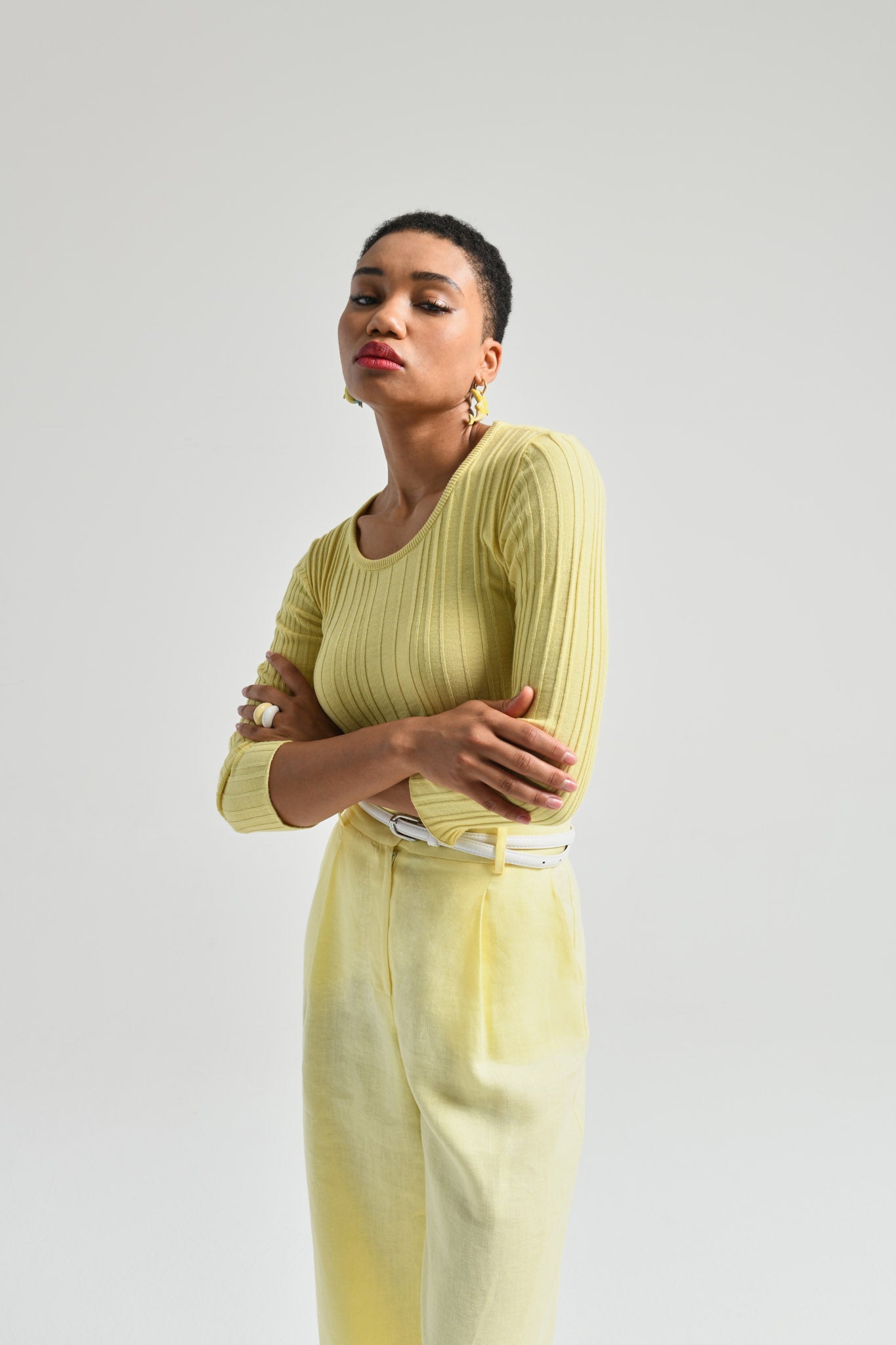 Maglione a coste asimmetriche - Eufonia
