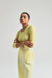 Maglione a coste asimmetriche - Eufonia