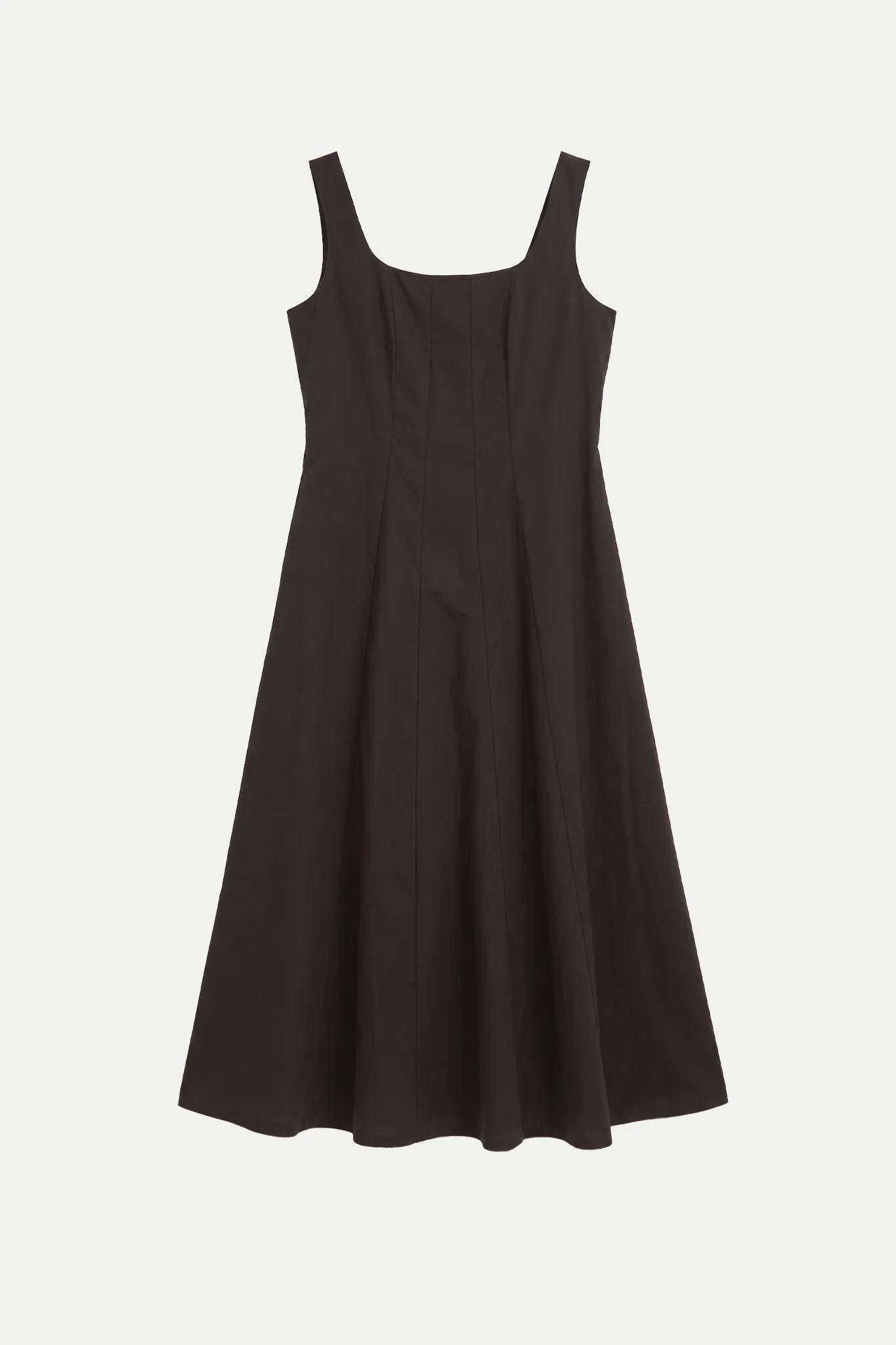 Abito midi con scollo quadrato