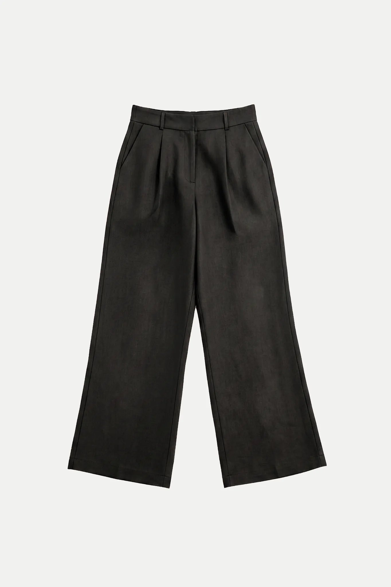 Pantalone ampio in puro lino con pince - Eufonia