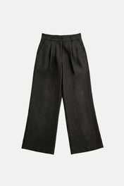 Pantalone ampio in puro lino con pince - Eufonia