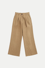 Pantalone ampio in puro lino con pince - Eufonia