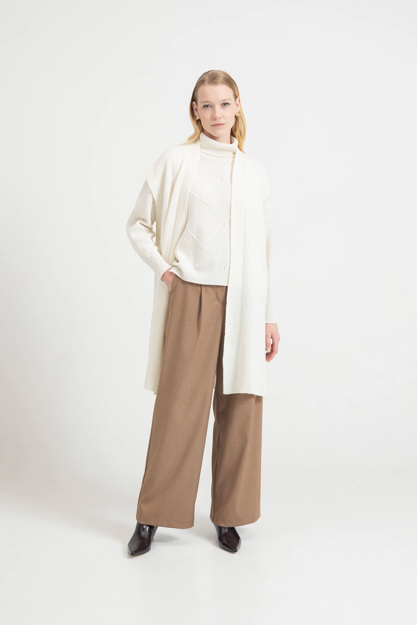 Pantalone oversize in tweel di viscosa - Eufonia