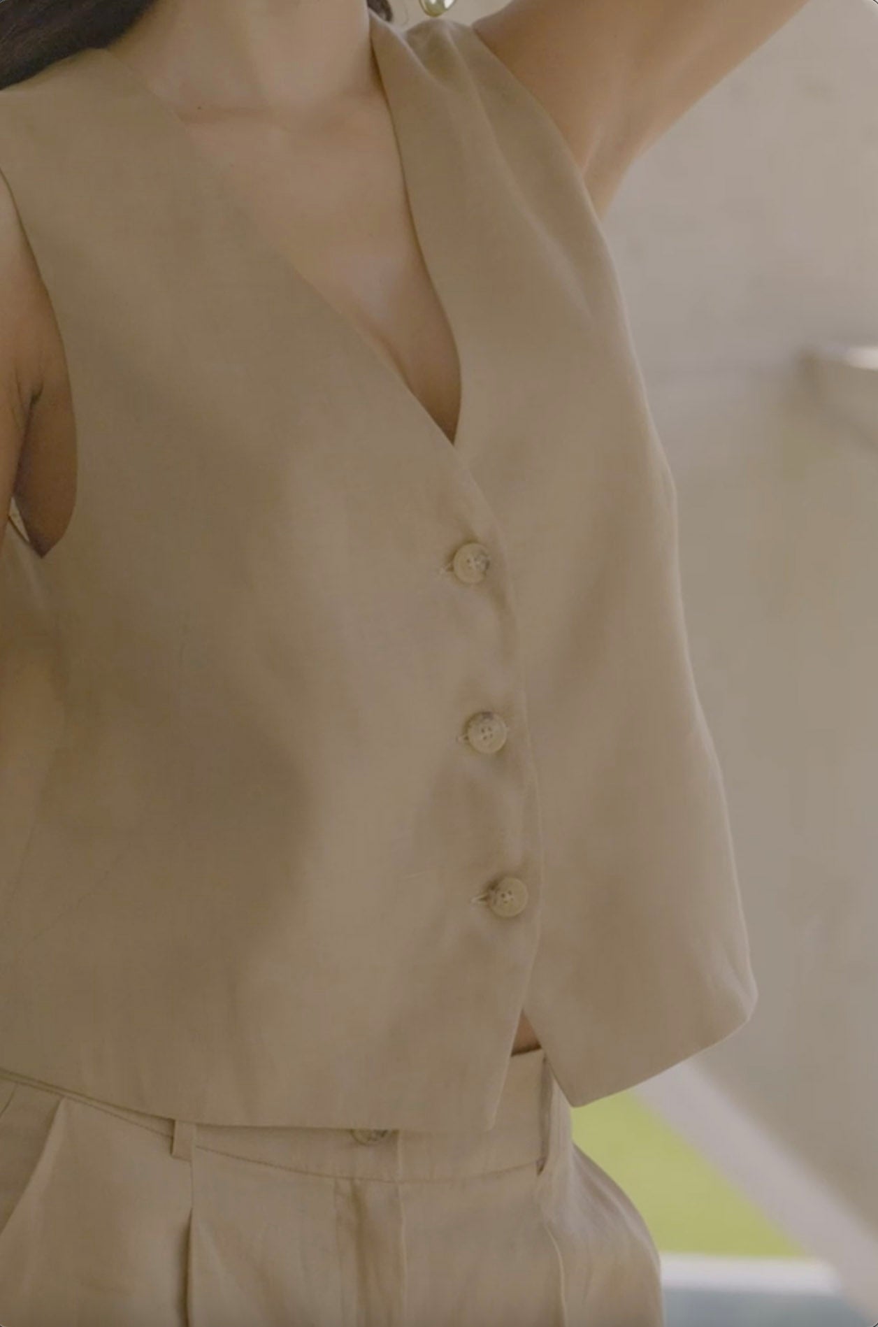 Linen vest