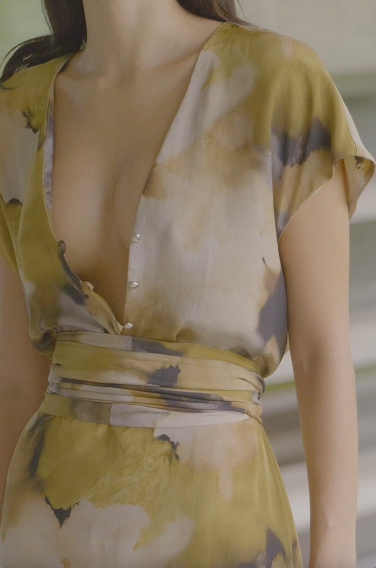 Watercolor midi dress