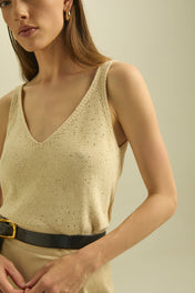 Top in maglia con paillettes - Eufonia