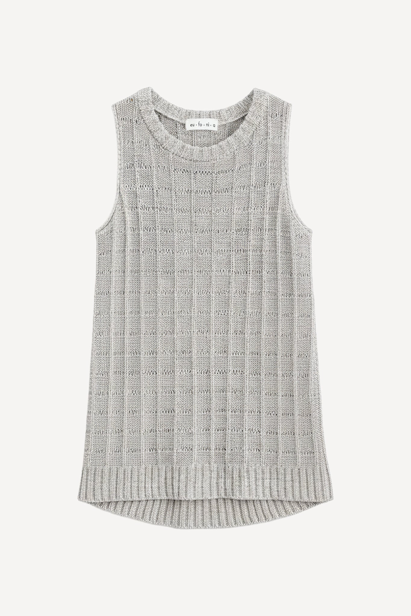 Top smanicato in maglia con incrocio posteriore - Eufonia