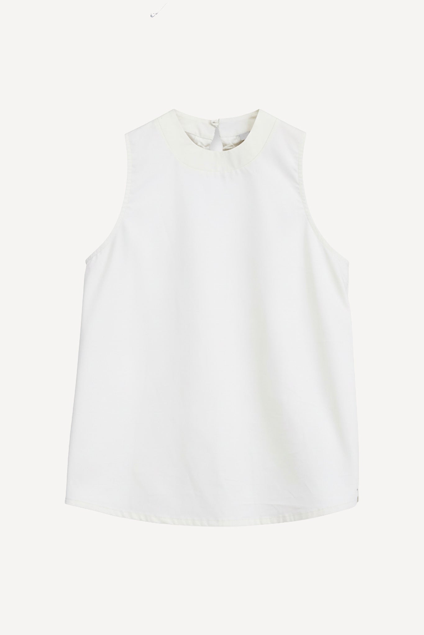 Top smanicato in popeline con coulisse sulla schiena - Eufonia