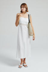 Abito con inserto in maglia